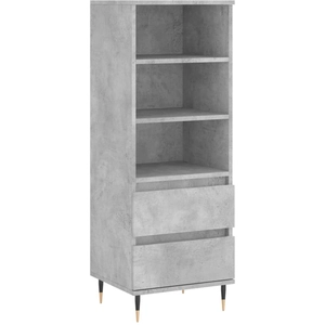 vidaXL Buffet haut Gris béton 40x36x110 cm Bois d'ingénierie