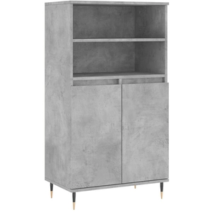 vidaXL Buffet haut Gris béton 60x36x110 cm Bois d'ingénierie pas cher