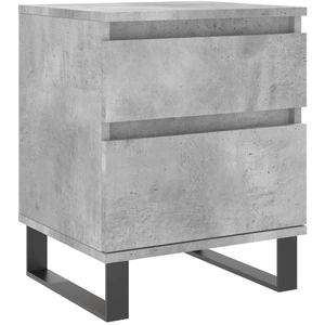 vidaXL Tables de chevet 2 pcs gris béton 40x35x50 cm bois d’ingénierie pas cher