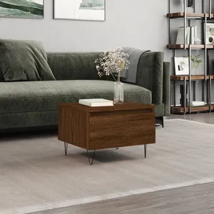vidaXL Table basse chêne marron 50x46x35 cm bois d'ingénierie pas cher