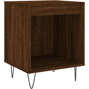 vidaXL Table de chevet chêne marron 40x35x50 cm bois d’ingénierie pas cher