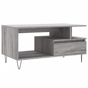 vidaXL Table basse Sonoma gris 90x49x45 cm Bois d'ingénierie pas cher