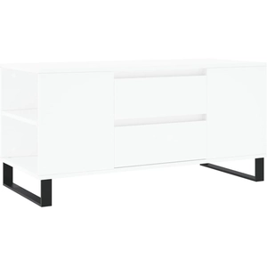 vidaXL Table basse blanc 102x44,5x50 cm bois d'ingénierie pas cher