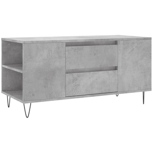 vidaXL Table basse gris béton 102x44,5x50 cm bois d'ingénierie pas cher