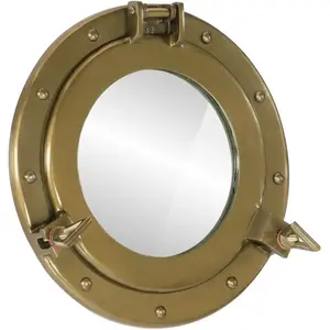 vidaXL Miroir en forme de hublot mural Ø30 cm aluminium et verre pas cher