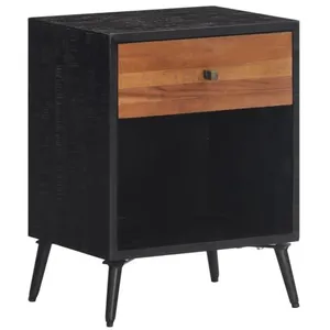 vidaXL Table de chevet 40x30x50 cm bois massif de teck pas cher