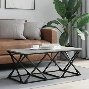 vidaXL Table basse sonoma gris 100x49x40 cm bois d'ingénierie pas cher