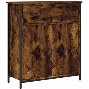 vidaXL Buffet chêne fumé 70x30x80 cm bois d'ingénierie pas cher