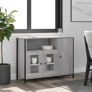 vidaXL Buffet sonoma gris 100x35x75 cm bois d'ingénierie pas cher