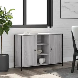 vidaXL Buffet sonoma gris 100x35x70 cm bois d'ingénierie pas cher