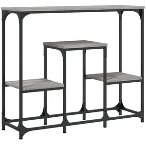 vidaXL Table console sonoma gris 89,5x28x76 cm bois d'ingénierie pas cher