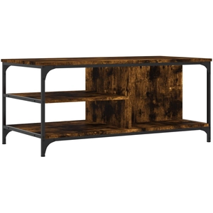 vidaXL Table basse Chêne fumé 100x50x45 cm Bois d'ingénierie pas cher