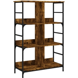 vidaXL Bibliothèque chêne fumé 78,5x33x153 cm bois d'ingénierie pas cher