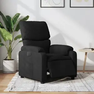vidaXL Fauteuil inclinable électrique Noir Tissu pas cher