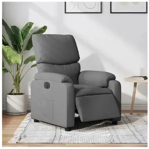 vidaXL Fauteuil inclinable électrique Gris foncé Tissu pas cher