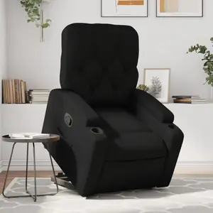 vidaXL Fauteuil inclinable Noir Similicuir pas cher