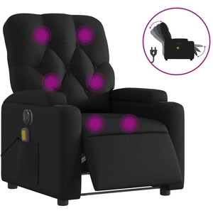 vidaXL Fauteuil de massage inclinable électrique noir similicuir pas cher