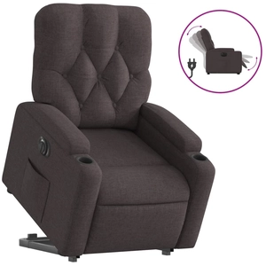 Comparateur de prix : vidaXL Vidaxl Fauteuil Inclinable Marron Foncé Tissu