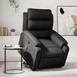 Comparateur de prix : vidaXL Fauteuil inclinable de massage Noir Similicuir