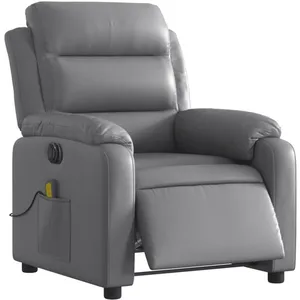 Comparateur de prix : vidaXL Fauteuil de massage inclinable électrique gris similicuir