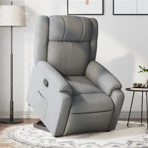Vidaxl - Fauteuil inclinable Gris clair Tissu Light grey pas cher