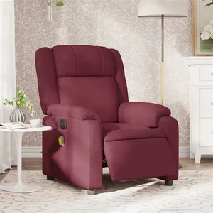 Comparateur de prix : vidaXL Fauteuil de massage inclinable électrique Rouge bordeaux Tissu