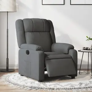 Comparateur de prix : vidaXL Vidaxl Fauteuil Inclinable Électrique Gris Foncé Tissu
