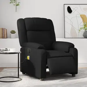 vidaXL Fauteuil de massage inclinable électrique noir similicuir pas cher