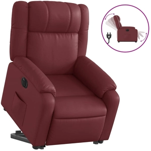 vidaXL Fauteuil inclinable Rouge bordeaux Similicuir pas cher