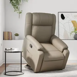 Fauteuil inclinable Cappuccino Similicuir vidaXL pas cher