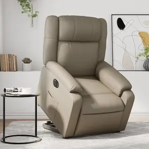 Vidaxl - Fauteuil inclinable électrique cappuccino similicuir pas cher