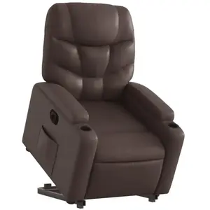 Non communiqué vidaXL Fauteuil inclinable électrique marron similicuir pas cher