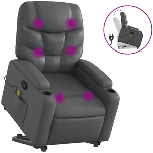 vidaXL Fauteuil inclinable électrique gris similicuir pas cher