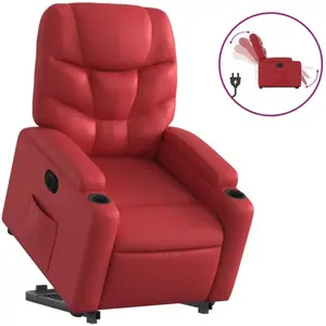 Non communiqué vidaXL Fauteuil inclinable électrique rouge similicuir pas cher