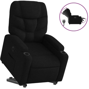 vidaXL Fauteuil inclinable de massage électrique Noir Tissu pas cher