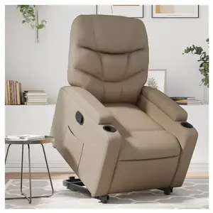 vidaXL Fauteuil inclinable Cappuccino Similicuir pas cher