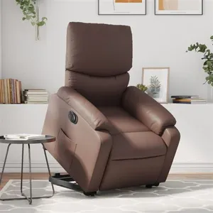 Comparateur de prix : vidaXL Fauteuil inclinable électrique marron similicuir