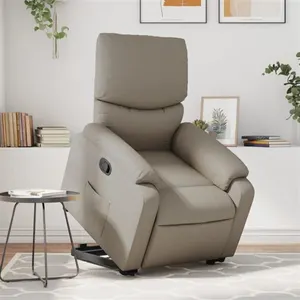 vidaXL Fauteuil inclinable Cappuccino Similicuir pas cher