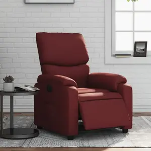 Non communiqué vidaXL Fauteuil inclinable électrique Rouge bordeaux Similicuir pas cher