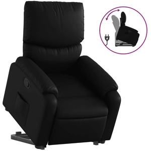 vidaXL Fauteuil inclinable Noir Similicuir pas cher