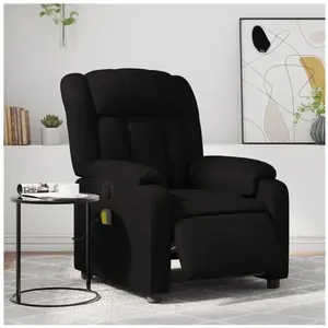 vidaXL Fauteuil de massage inclinable électrique noir similicuir pas cher