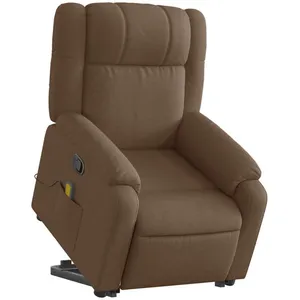 Comparateur de prix : vidaXL Vidaxl Fauteuil De Massage Inclinable Marron Tissu