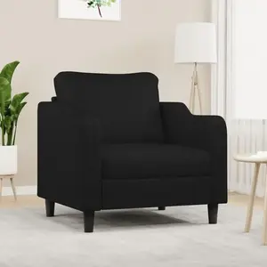 vidaXL Fauteuil Noir 60 cm Tissu pas cher