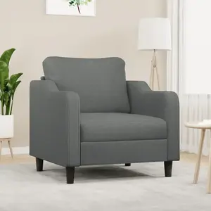 Comparateur de prix : vidaXL Fauteuil Gris foncé 60 cm Tissu