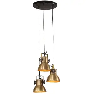 Comparateur de prix : vidaXL Lampe suspendue 25 W laiton antique 30x30x100 cm E27