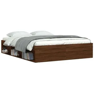Comparateur de prix : vidaXL Cadre de lit chêne marron 140x200 cm 3203865