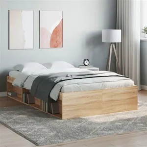 vidaXL Cadre de lit chêne sonoma 120x200 cm 3203854 pas cher