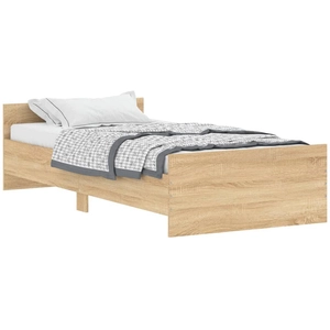 vidaXL Cadre de lit chêne sonoma 100x200 cm bois d'ingénierie pas cher
