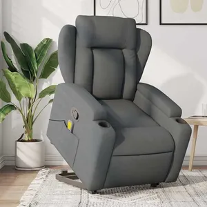 Comparateur de prix : vidaXL Fauteuil de massage inclinable Gris foncé Tissu