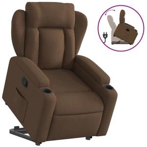 vidaXL Fauteuil inclinable Marron Tissu pas cher